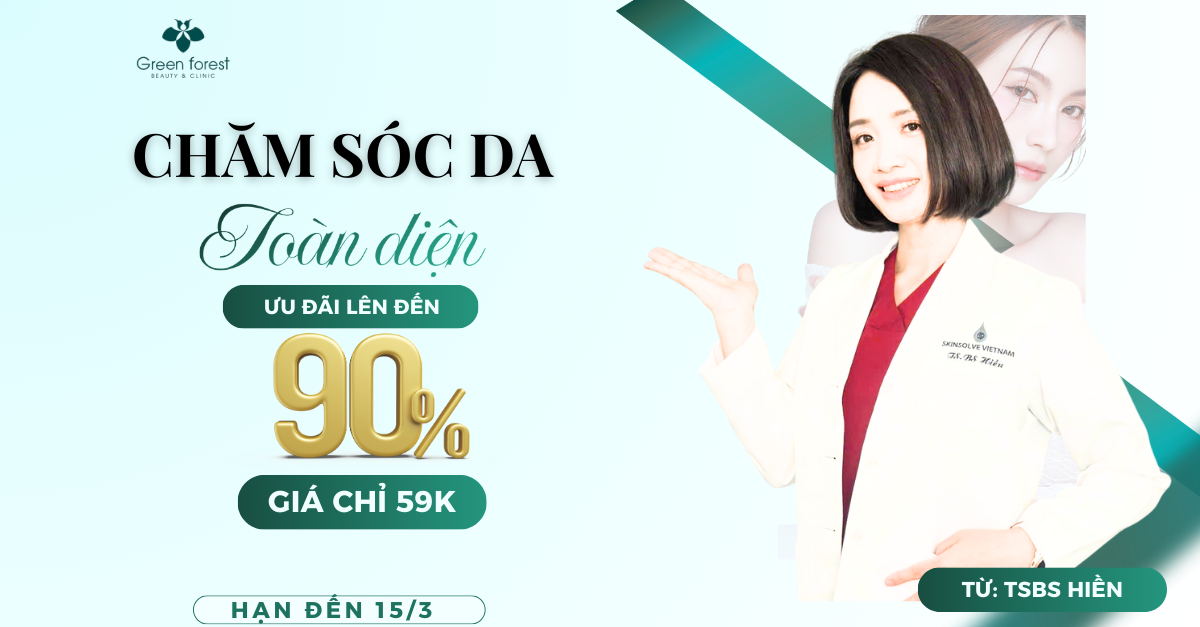 Quà tặng đặc biệt 8/3: 59K chăm sóc da chuẩn y khoa